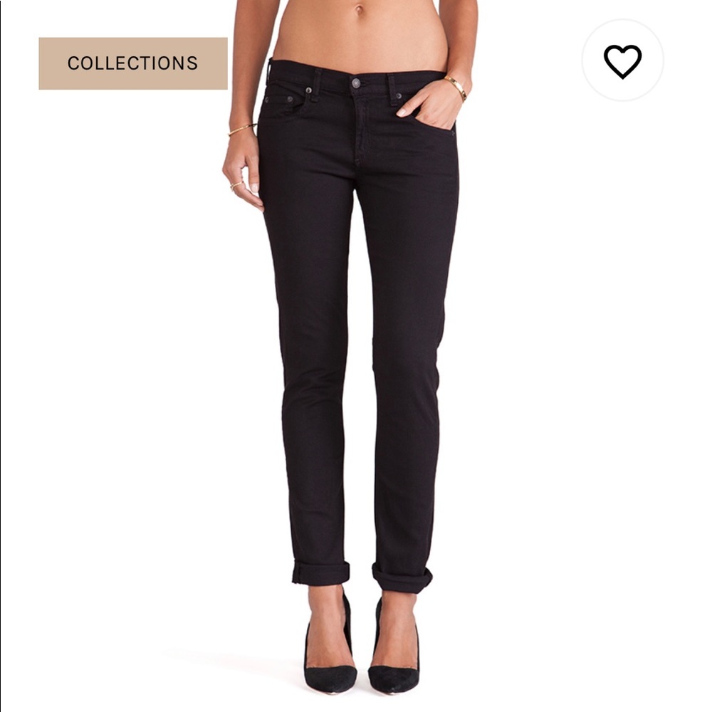 Rag & Bone “The Dre” aged black Jean, size 25